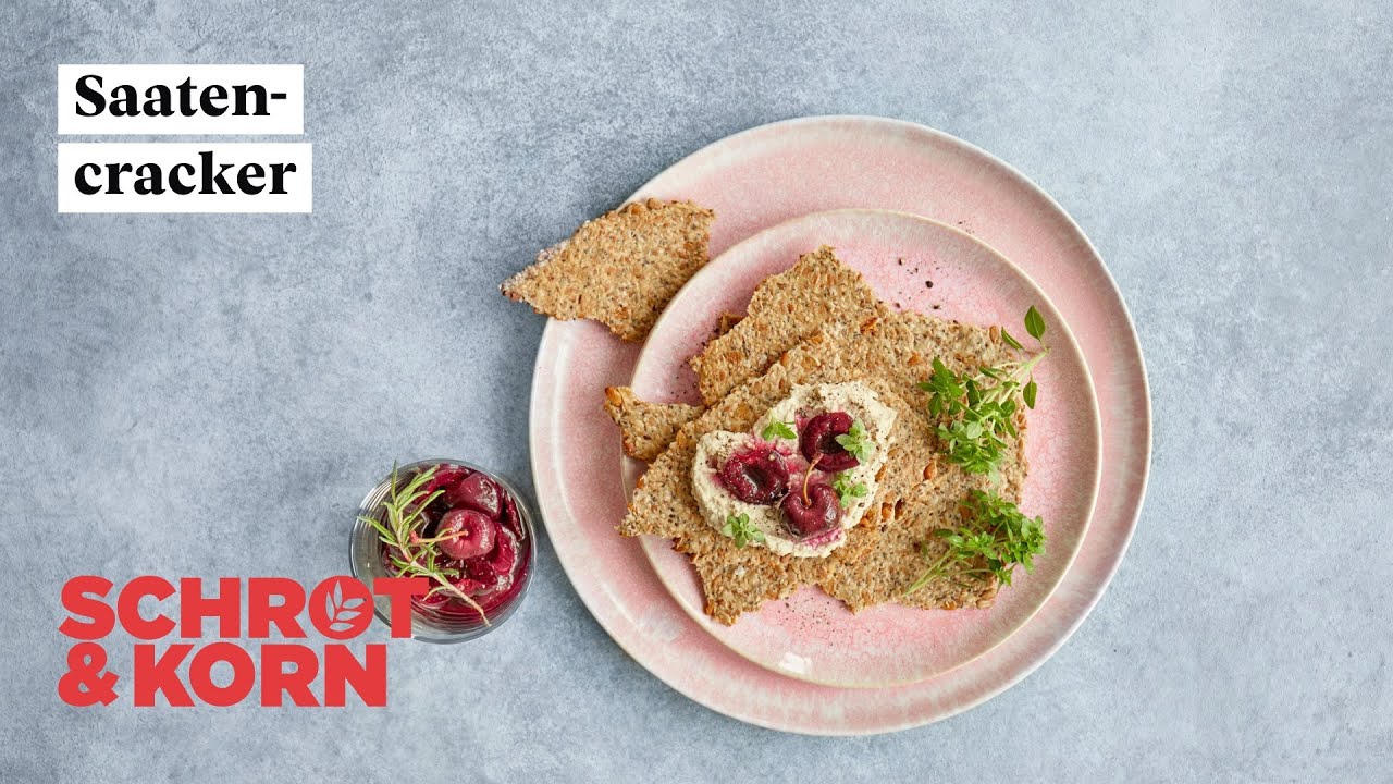 Saatencracker mit Kirschen | Gesundes Knäckebrot | Schrot&Korn Rezept