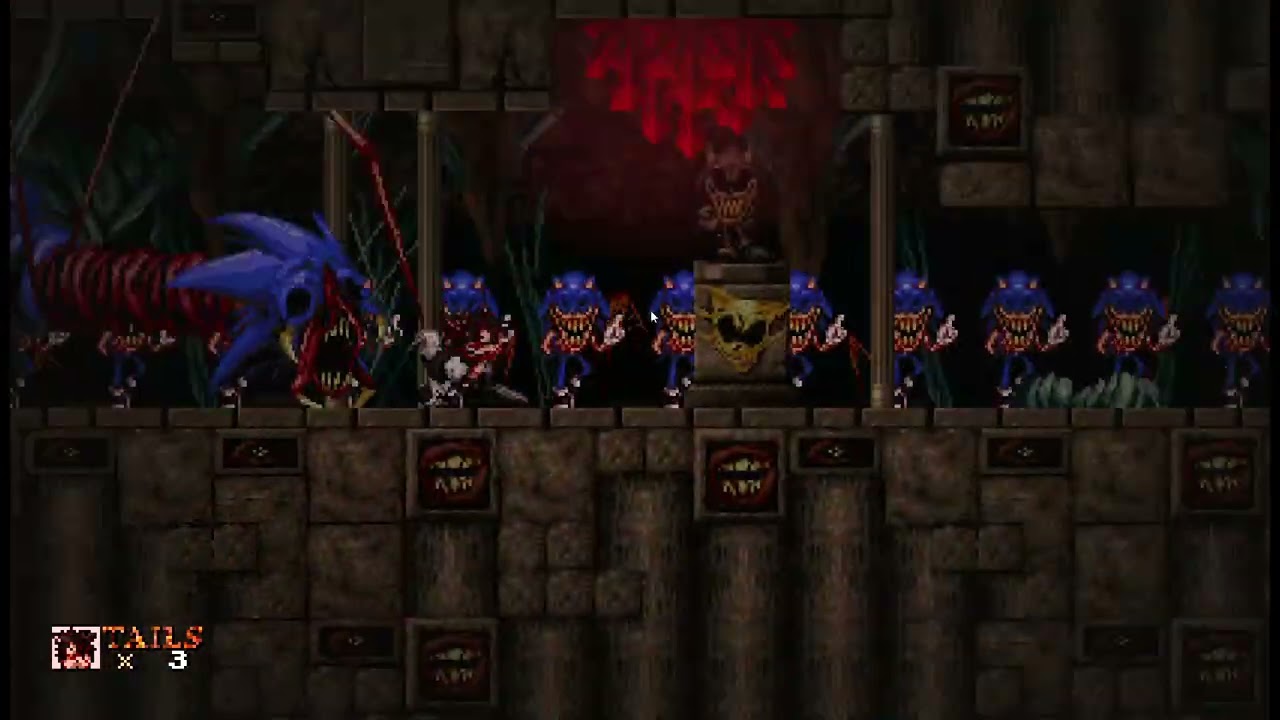 Sonic Exe One More Time Repixeled Abandoned Zone Act 3 (Попытка 1 ПОЧТИ!!!)