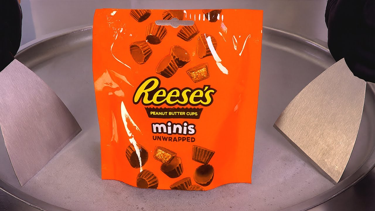 Reeses Mini Peanut Butter Cups &mdash; Ice Cream Rolls | ASMR