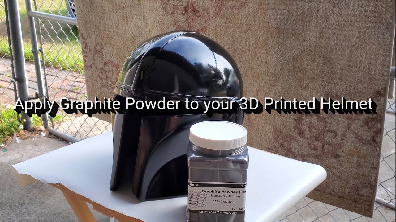 Apply Graphite Powder to your 3D Printed Helmet