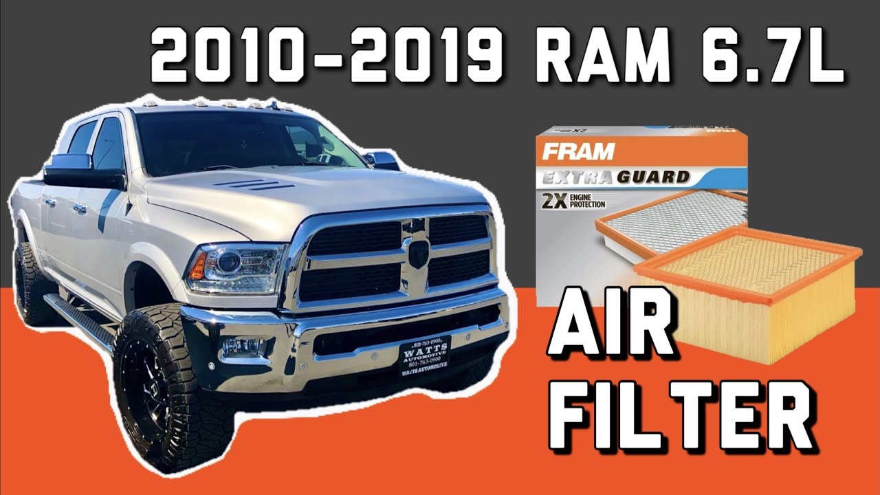 How to Replace RAM Air Filter for 2500 3500 2010 - 2019 | Cummins 6.7L Diesel |BEST filter