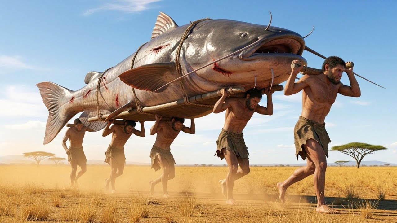 Prehistoric Warriors vs. Giant Catfish | A Deadly Underwater Battle for Survival