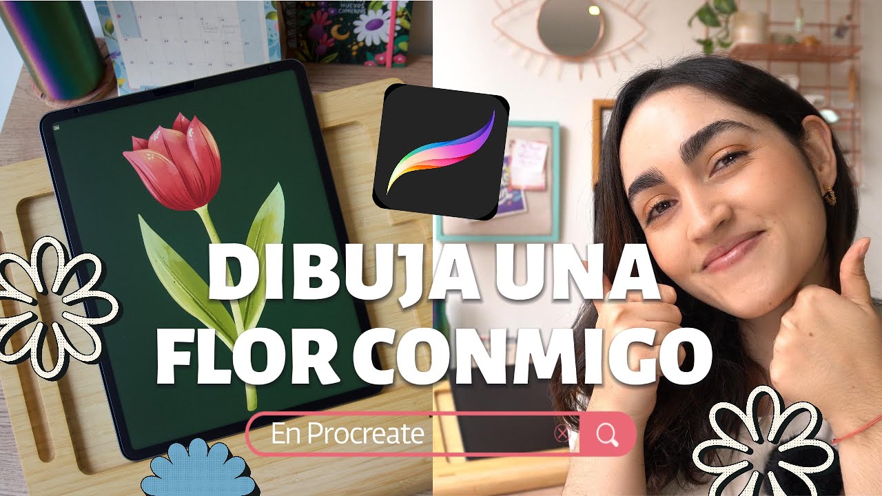 Dibuja una flor en PROCREATE - Tutorial paso a paso - ¡CON PINCELES GRATIS!