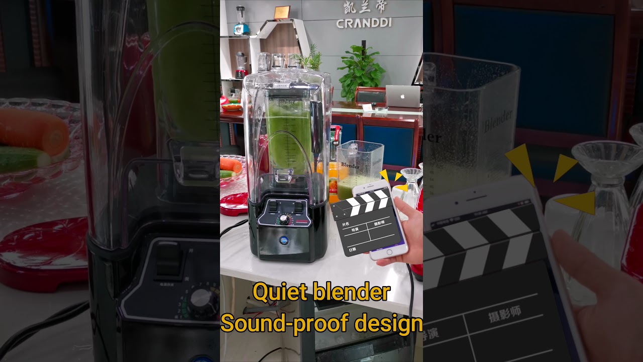 CRANDDI Quiet Blender K90 | Professional Commercial blender for kitchen with Sound-proof shield