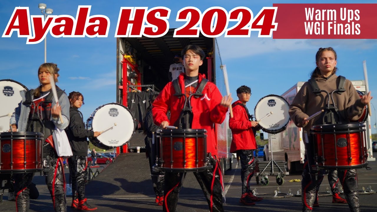Ayala HS Drumline 2024 Battery Warm Ups || WGI Finals