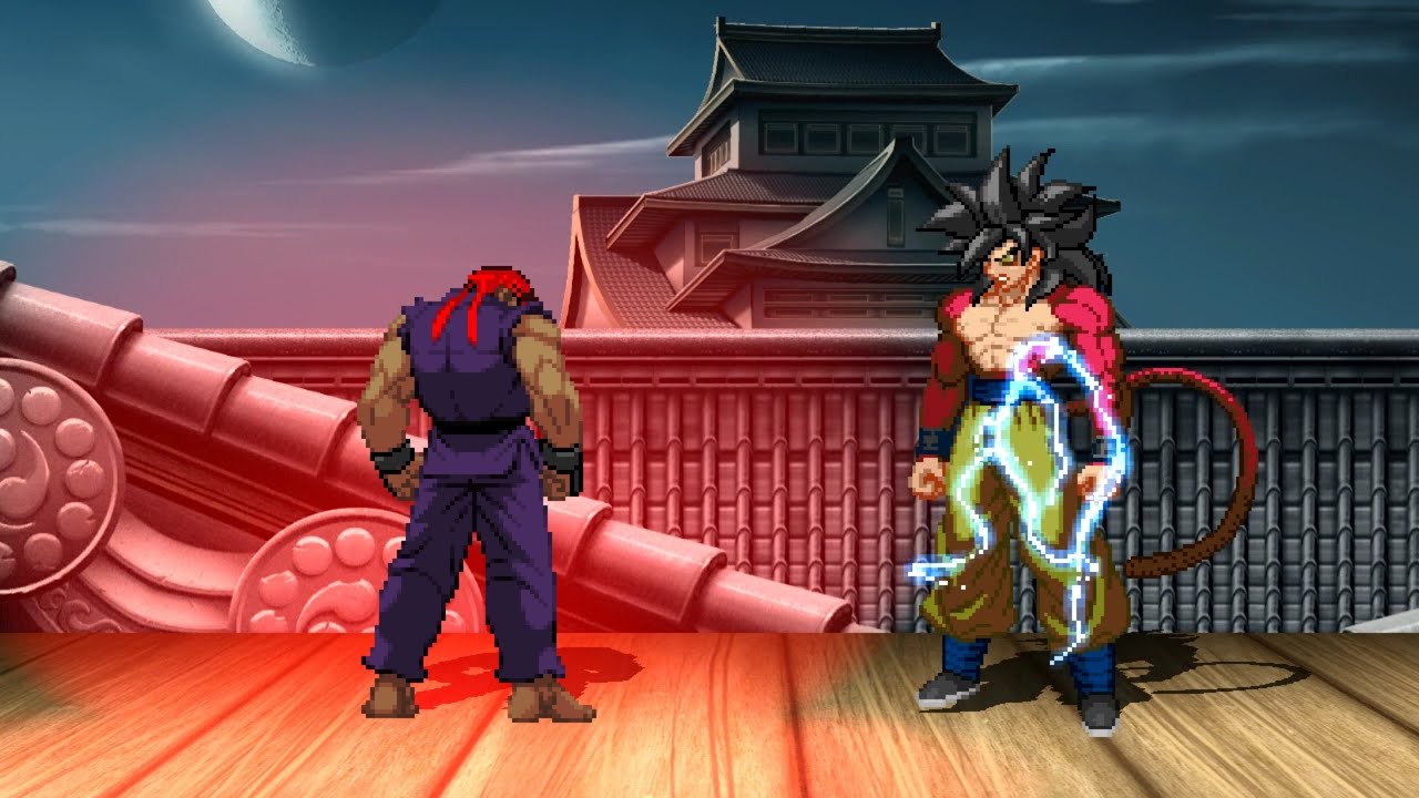 EVIL RYU vs GOKU SSJ4 - Highest Level Insane Fight‼️