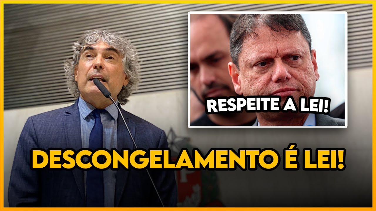 Descongelamento Já: Tarcísio está desrespeitando a lei!