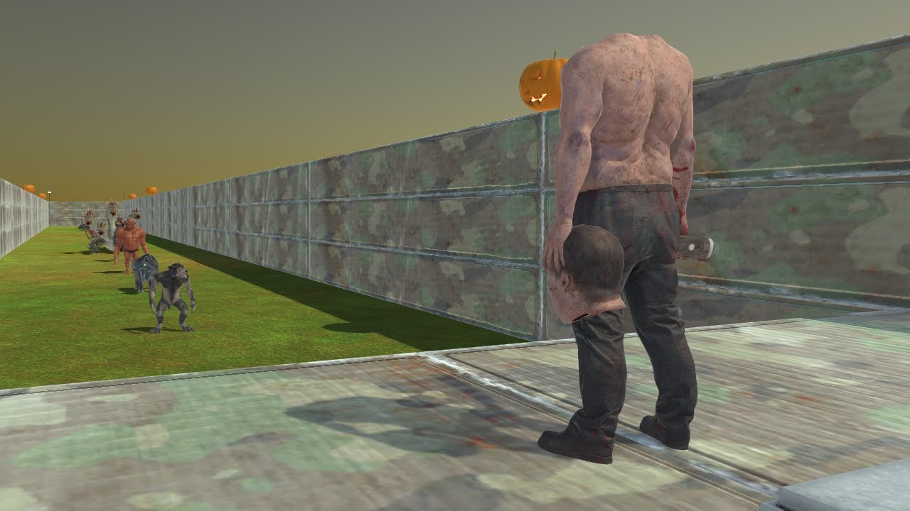 Headless Hulk Halloween Death Run New Update - Animal Revolt Battle Simulator