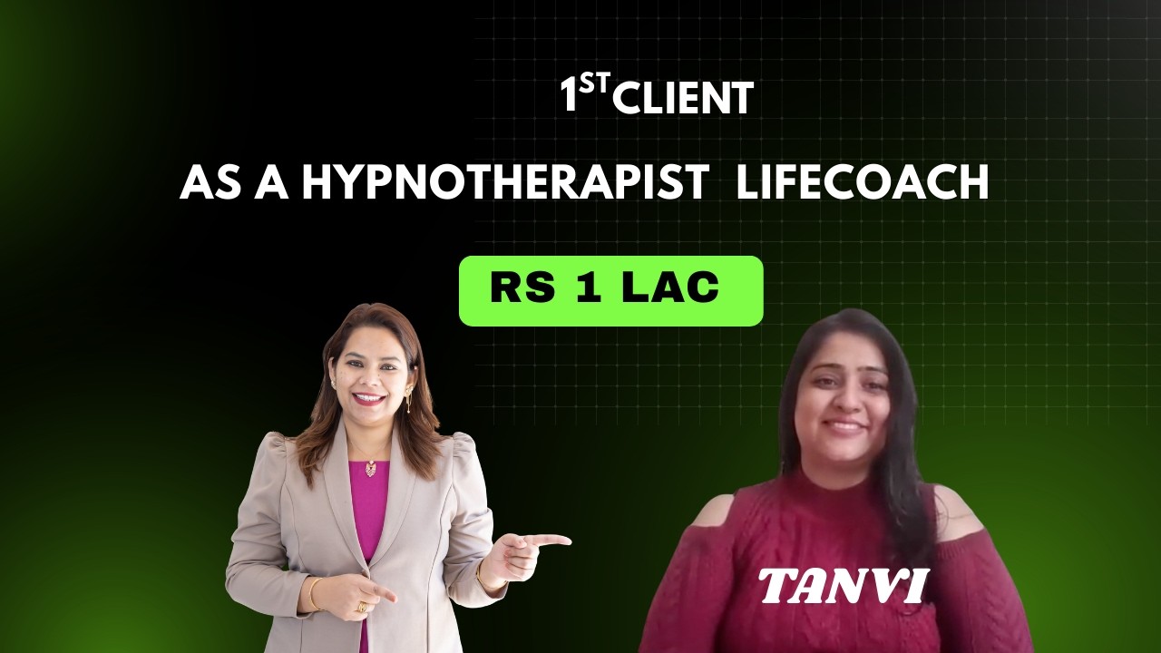 Tanvi got her 1st paid client Rs 1 lac as Hypnotherapist Lifecoach ,she had 0 income since last 6yrs