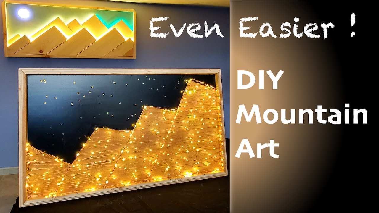 Wood  Wall Art  For Beginners With Led Lights  | Super Easy - No Skills or Special Tools