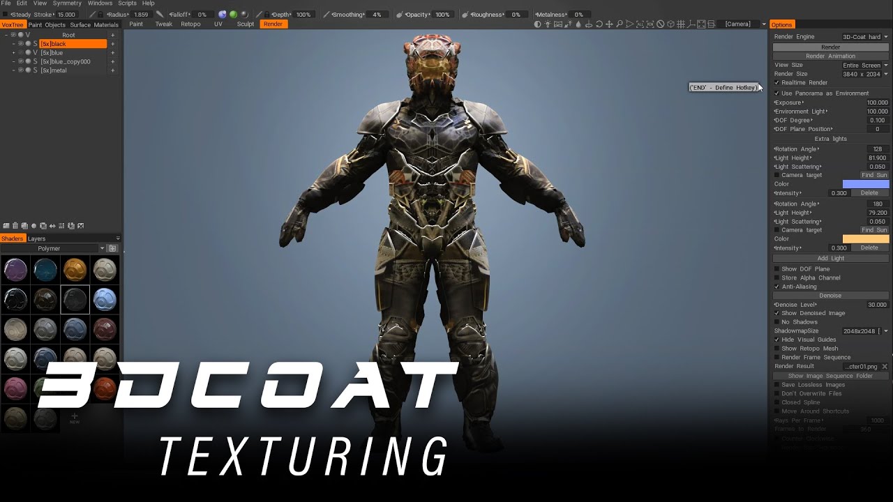 3DCoat - Texturing Character (Part 5)