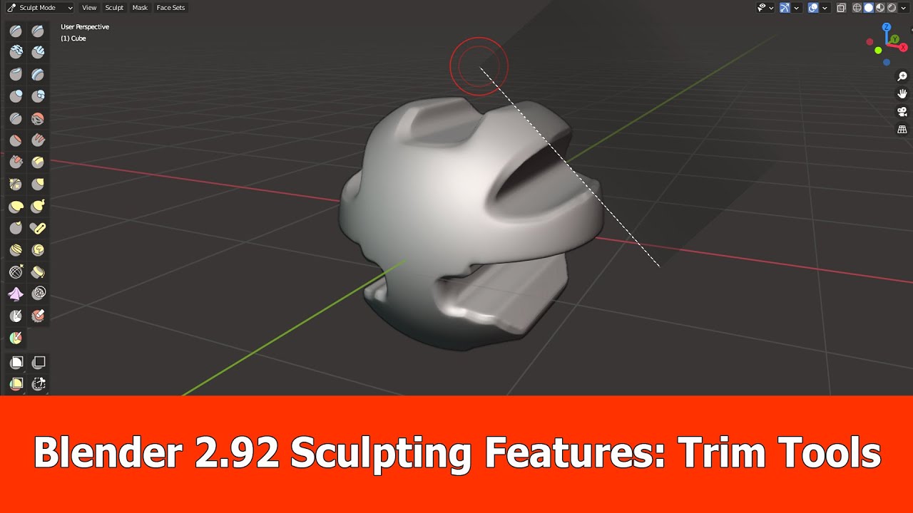 Blender 2.92 New Sculpting Features : Trim Tools
