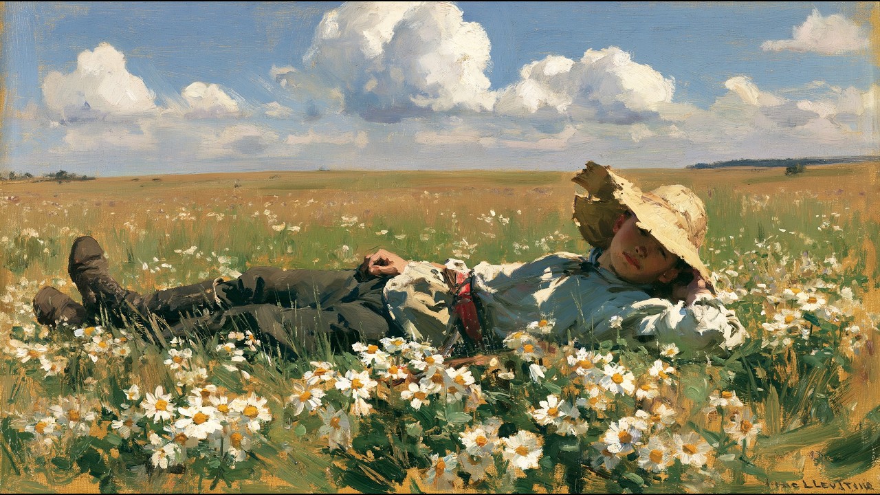 Визуальные поэмы | Луг и облака в Твери | Живые картины маслом