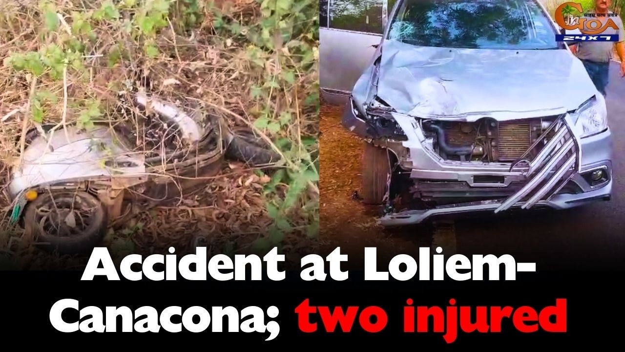 Accident at Loliem-Canacona; two injured#Goa #Goanews #Accidnet #Injured #Canacona