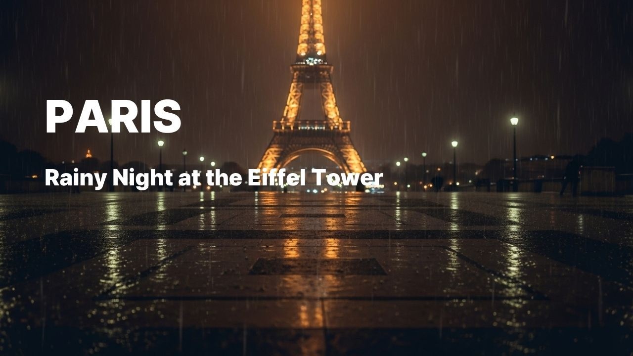 Paris Rain – Eiffel Tower Night | Relaxing Sleep Ambience