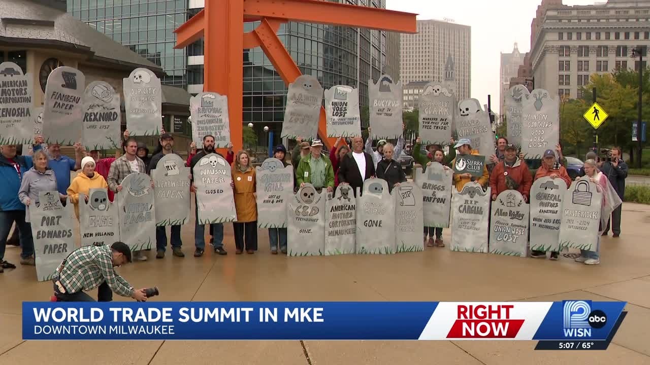 Liderzy handlu G20 spotykają się w Milwaukee, podczas gdy protestujący domagają się uczciwego handlu