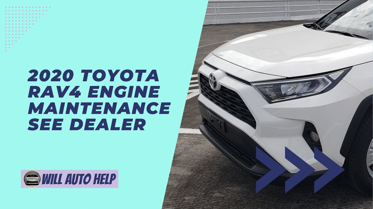 Техническое обслуживание двигателя Toyota RAV4 2020 года. Обратитесь к дилеру.