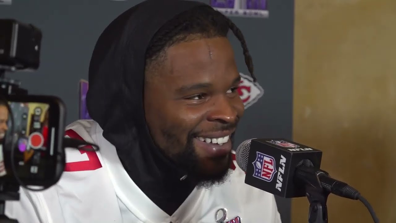 Dre Greenlaw | San Francisco 49ers vs Kansas City Chiefs Super Bowl 2024 Interview