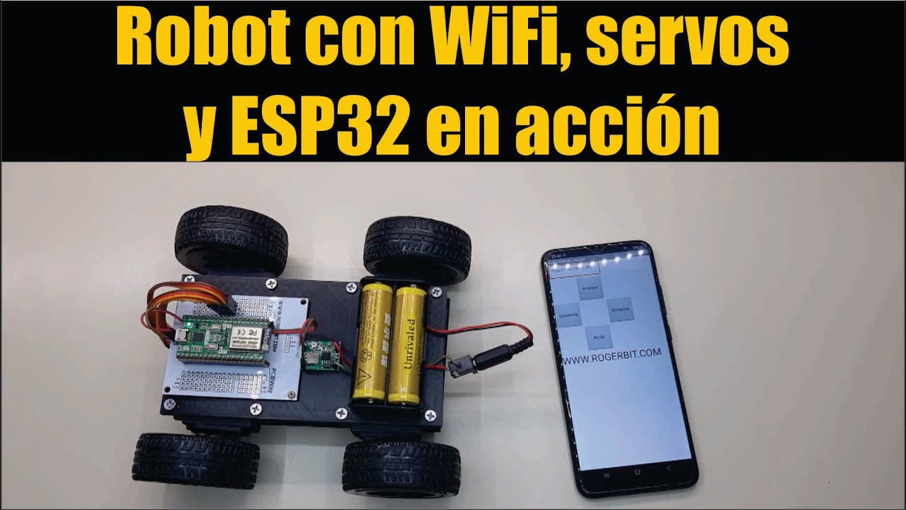 ✅   Robot con control WiFi y servos impulsados por ESP32