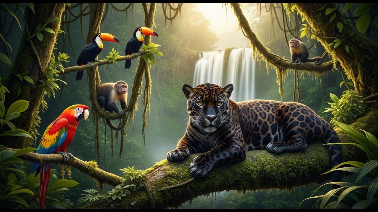 Wild Amazon Rainforest 4K: Majestic Animals & Peaceful Nature Sounds
