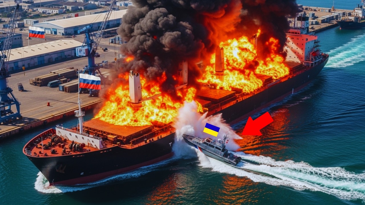 Украинский беспилотник &laquo;Барракуда&raquo; врезался в российскую речную базу &mdash; и вот что произошло..! | #...