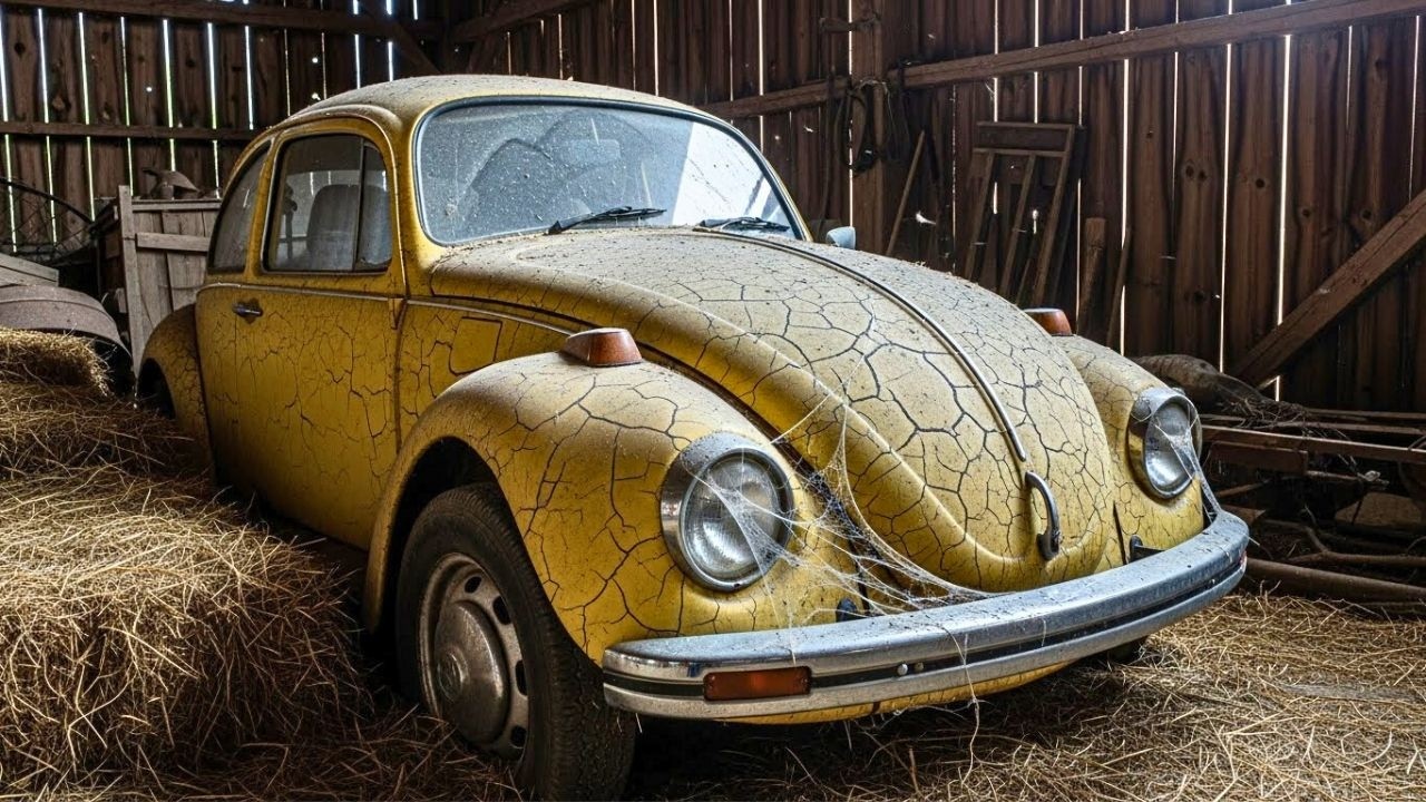 This 1970 Volkswagen Beetle Was Forgotten Inside a Dark Barn | AI ASMR