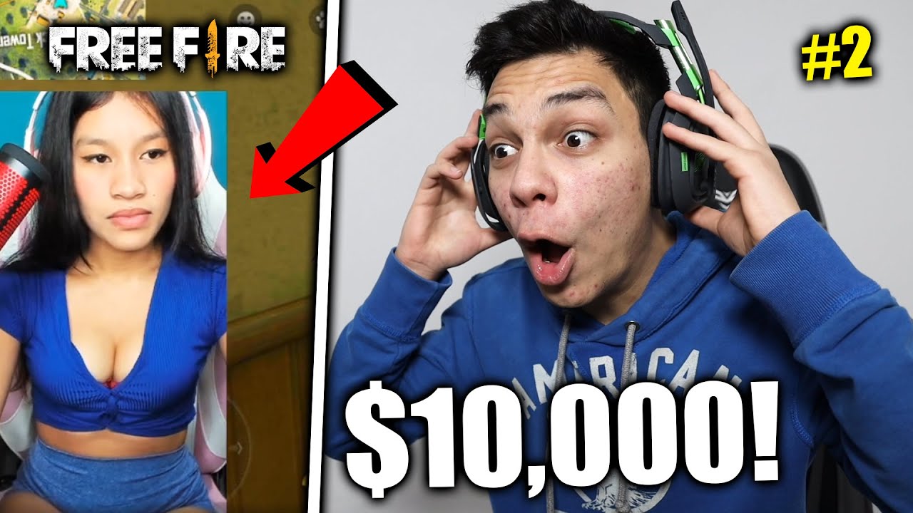¡DONANDO DINERO a STREAMERS MUJERES que JUEGAN FREE FIRE! #2 $10,000 *me rechazan en directo*