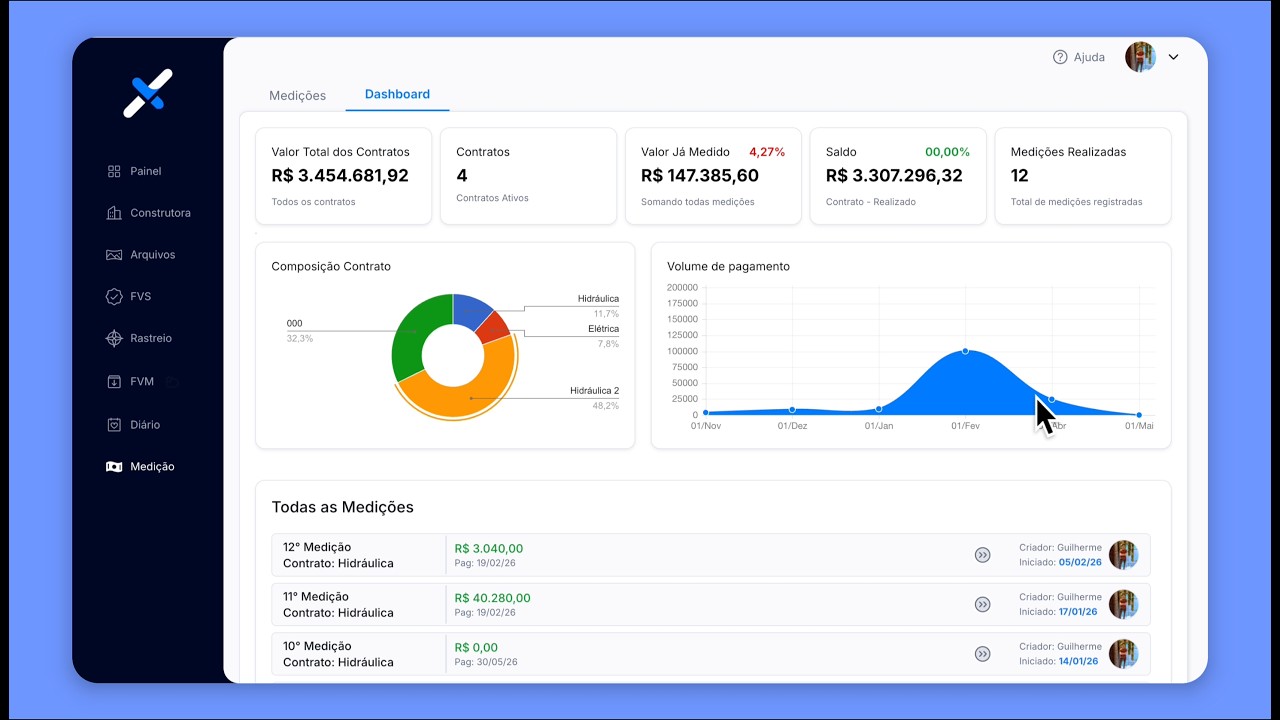 Como usar medição Obras Check