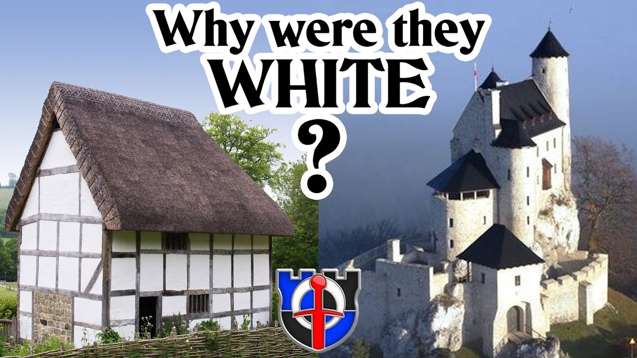 Why were medieval cottages and castle white?