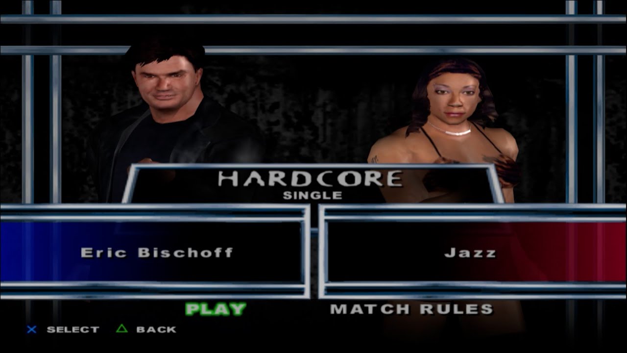 WWE SmackDown! Here Comes the Pain - Eric Bischoff VS Jazz (HARDCORE)