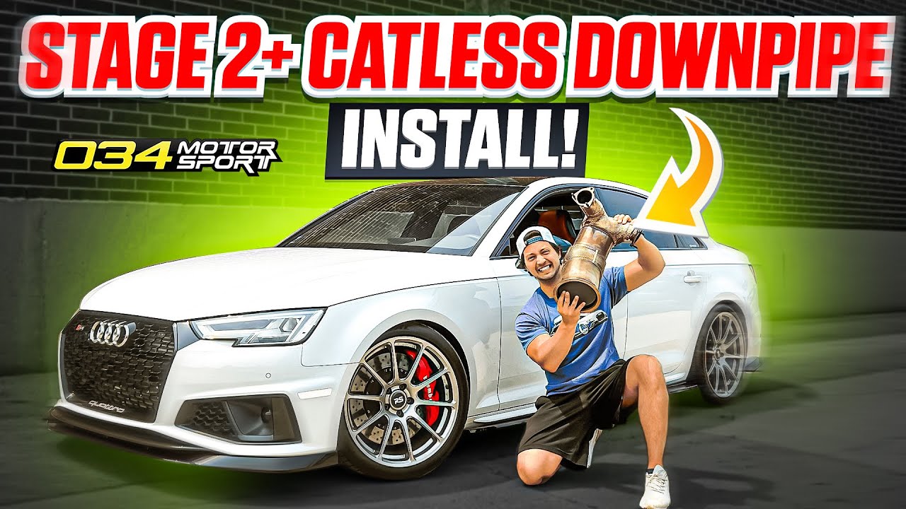 Установка выхлопной системы Audi B9 S4 Catless! Тюнинг 034 Motorsport Stage 2!