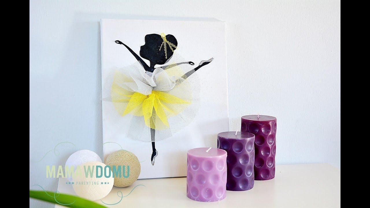 Jak zrobić obrazek na ścianę z baletnicami #diy #mamawdomu