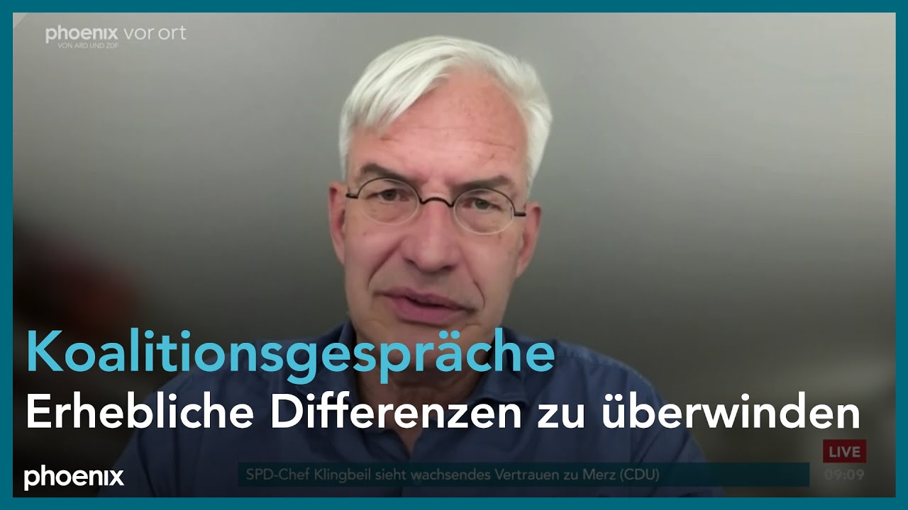 phoenix tagesgespräch mit Mathias Middelberg zum Stand der Koalitionsgespräche am 31.03.25