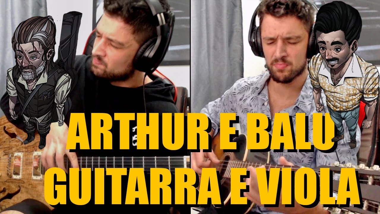 Arthur e Balu Fazendo um Som (Guitarra e Viola)
