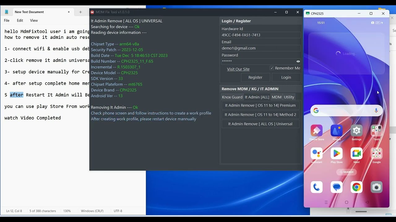How To fix   IT Admin Device managed by admin remove Android-14  MdmFixTool Universal Method 2024