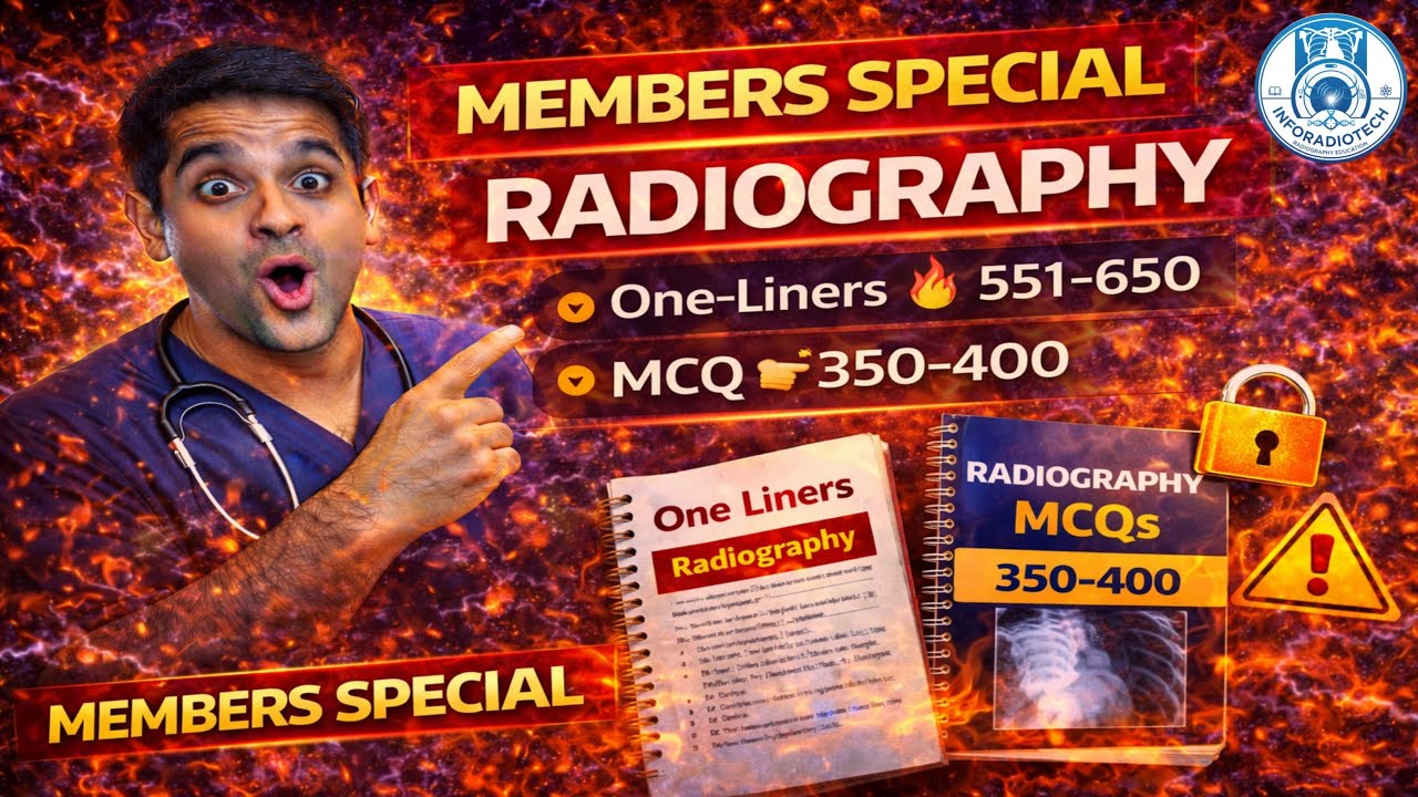 MEMBERS ONLY SPECIAL RADIOGRAPHY ONE-LINERS SERIES☆☆☆☆☆☆☆☆