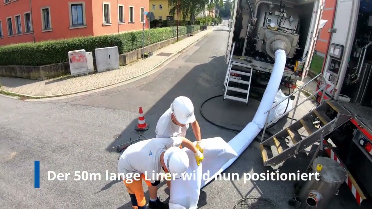 Kanalsanierung Freital 2021 SFL mit Dampfhärtung 1