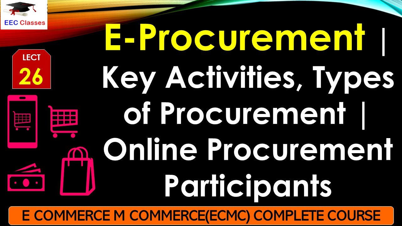 L26: E-Procurement | Key Activities, Types of Procurement | Online Procurement Participants | ECMC