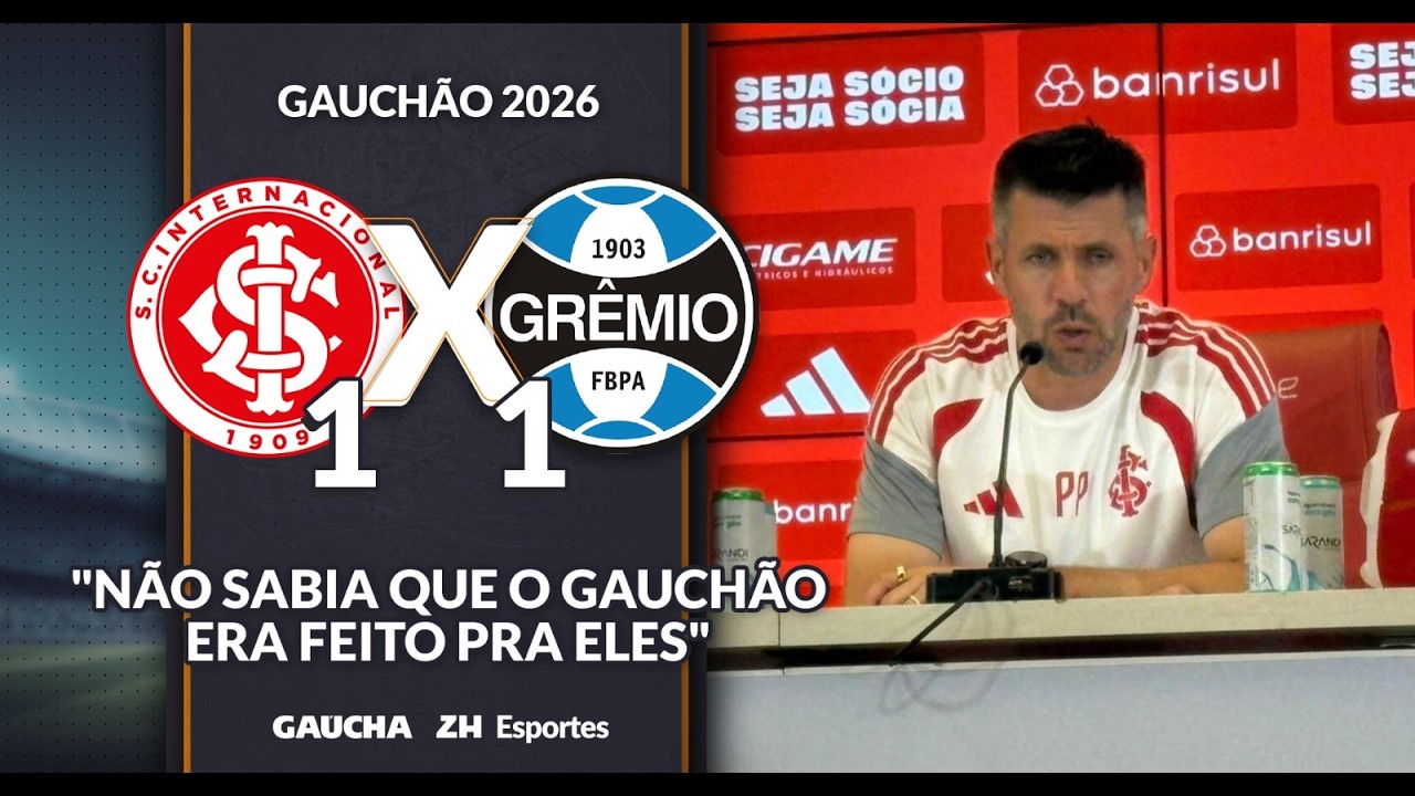 PEZZOLANO RECLAMA DA ARBITRAGEM E PARABENIZA A TORCIDA | INTER 1x1 GRÊMIO | 08/03/2026