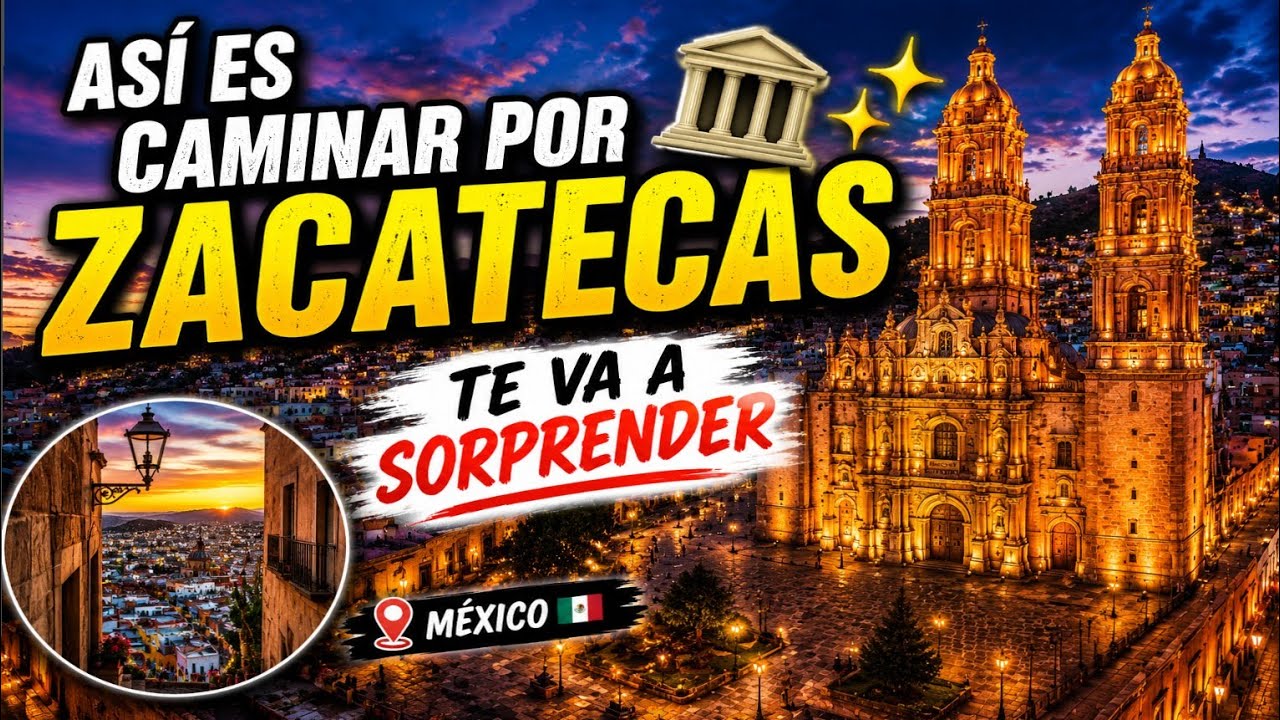 CAMINANDO POR LAS CALLES DE ZACATECAS DESLUMBRANTE 