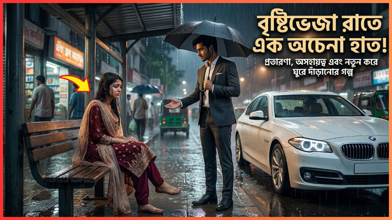 মাঝরাতে বৃষ্টিতে দাঁড়িয়ে ছিল অসহায় মেয়ে! অচেনা ছেলের এক সিদ্ধান্ত বদলে দিল পুরো জীবন | Bangla Story