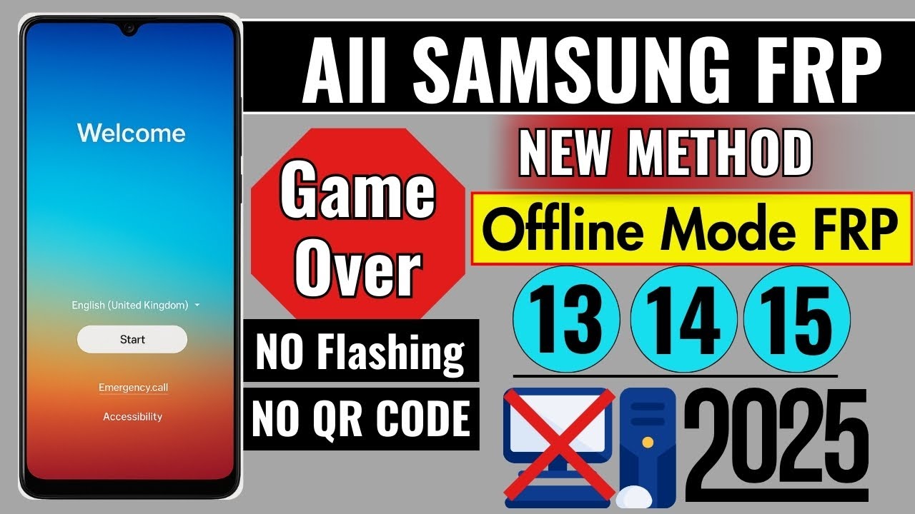 🔓 Samsung FRP Bypass 2025 | 📱 Android 13/14/15 | Frp Unlock | 100% Working |  No PC