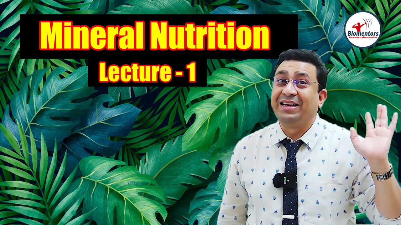Mineral Nutrition l Lecture 1 l Biology l NEET