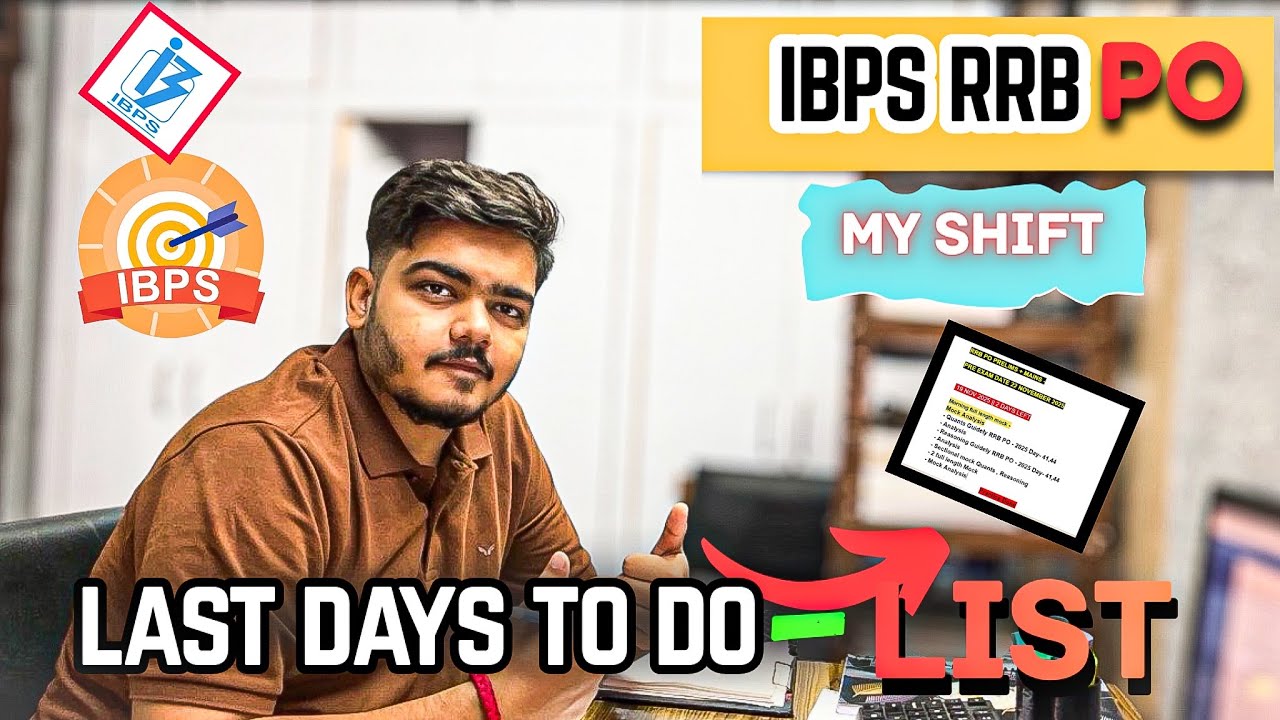 RRB PO My Shift | Last Days To Do List & Mock Strategy💯- No One Tell You🤫 