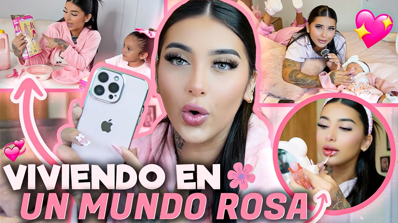 😍🎀VIVIENDO EN UN MUNDO ROSA POR 24 HORAS | Sofi Muñoz 💖