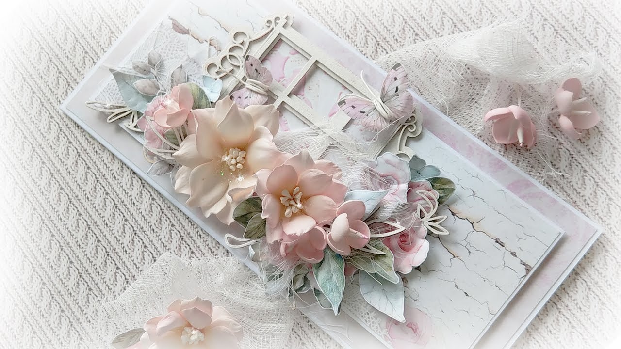 Okienko w pastelach. Kartka kobieca ♥ TUTORIAL