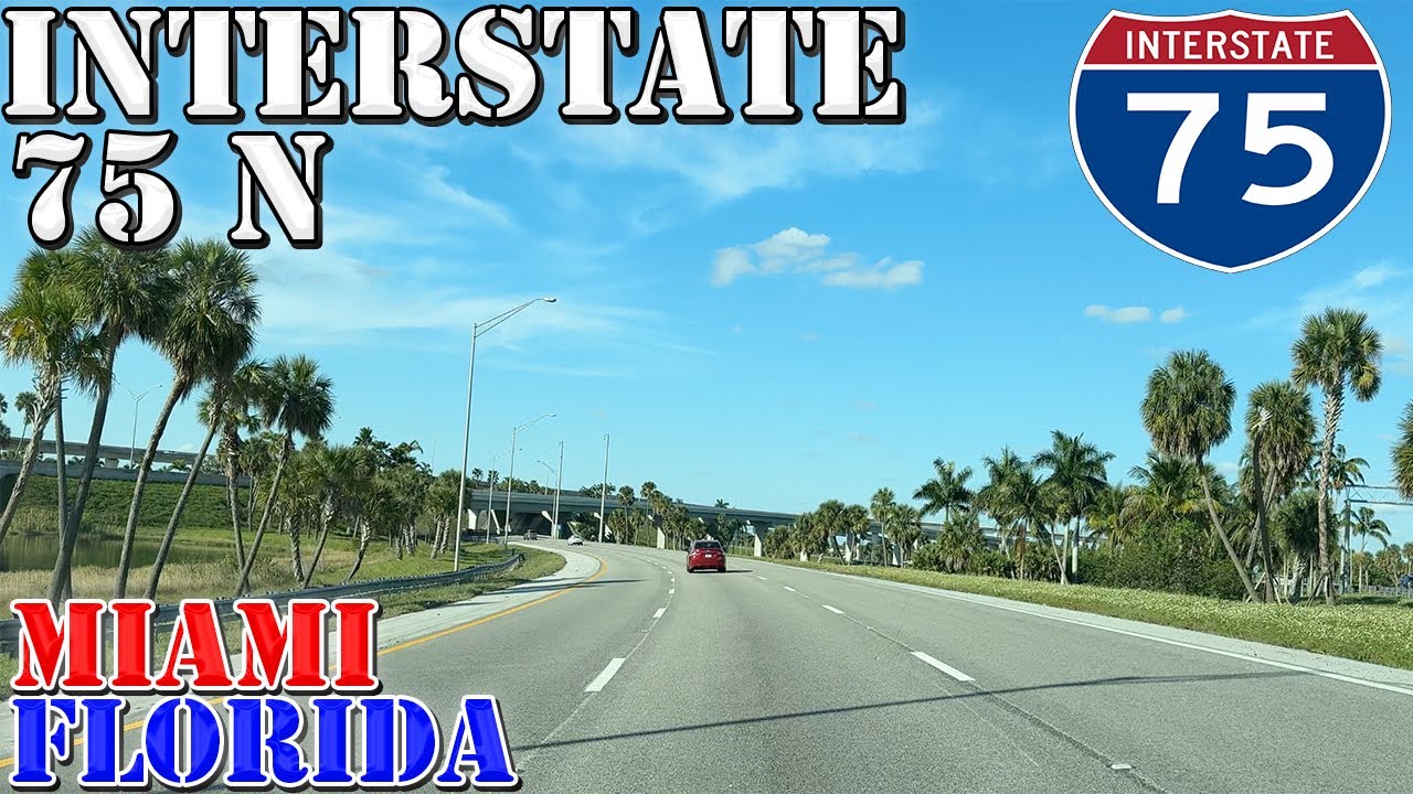 I-75 North - Miami - Florida - 4K Highway Drive