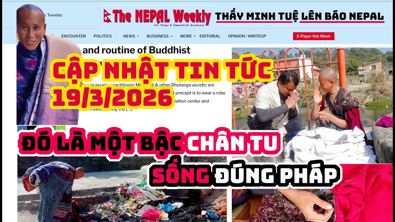 Cập nhật tin tức 19/3/2026. Thầy Minh Tuệ thọ thực- các YT Dơ vẫn cố ý ghi hình.