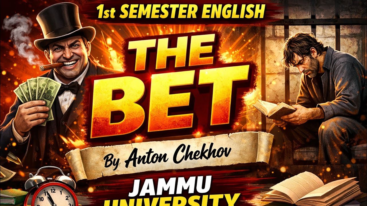 “The Bet” by Anton Chekhov 🔥1st Semester AECC English | Jammu University | Exam Ready Notes ✅