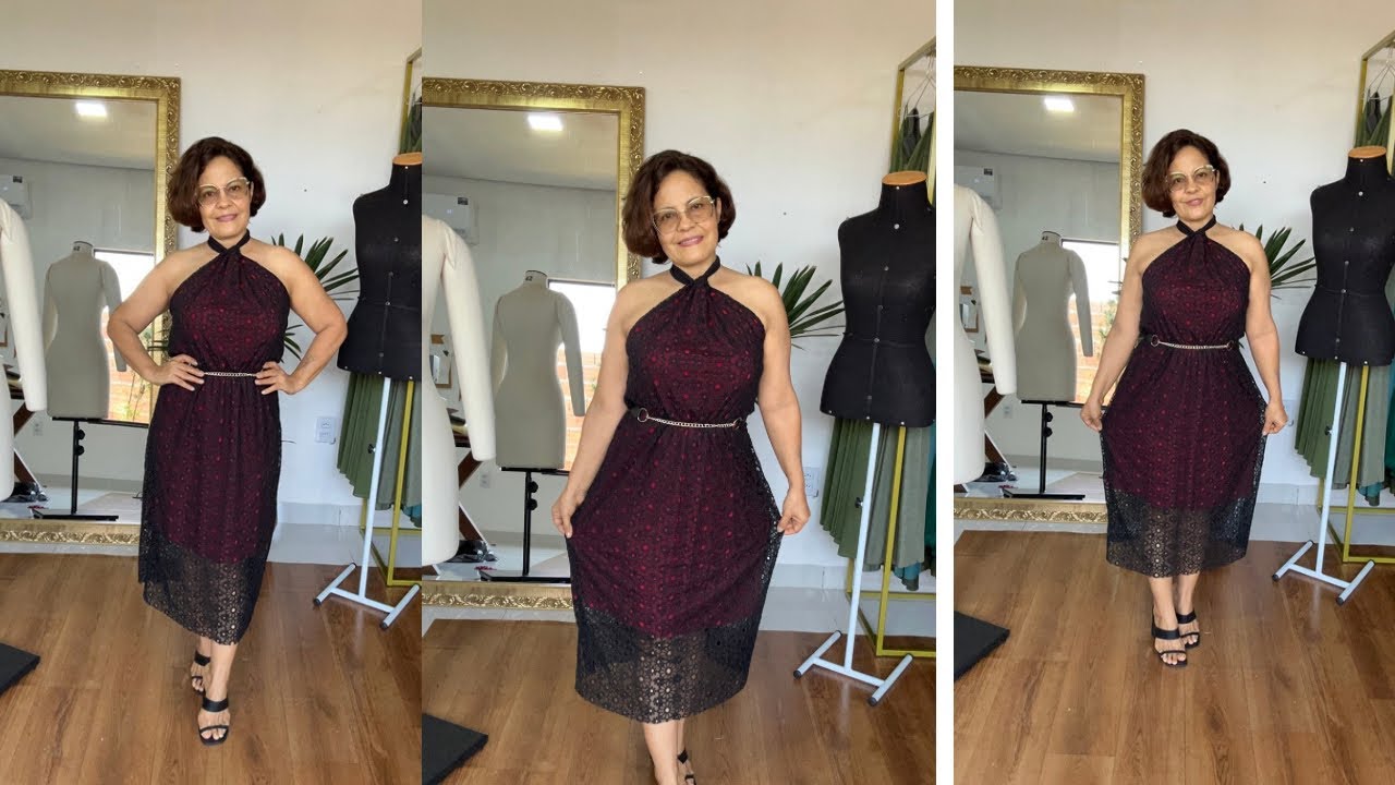 Vestido fácil com retalhos 